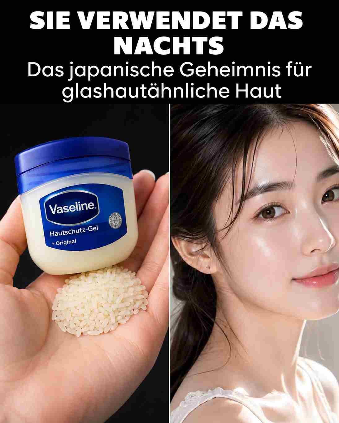 Vaseline-Reis-Kollagen-Nachtgel: Für junge und strahlende Haut