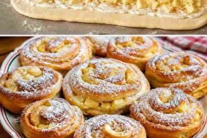 🍎 Fantastische Apfelschnecken mit Zimtzucker – wie aus der Bäckerei! 😍