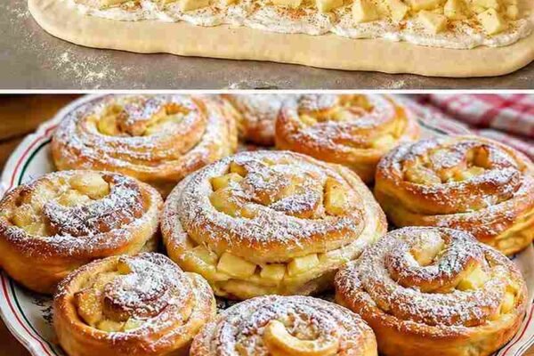 🍎 Fantastische Apfelschnecken mit Zimtzucker – wie aus der Bäckerei! 😍
