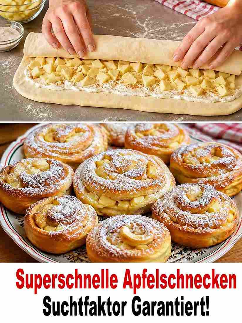 🍎 Fantastische Apfelschnecken mit Zimtzucker – wie aus der Bäckerei! 😍