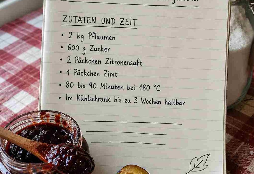 🍑 Gebackener Pflaumenmus für den Kühlschrank