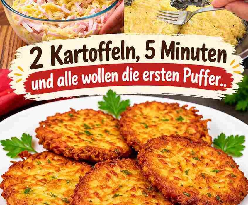 2 Kartoffeln, 5 Minuten und alle wollen die ersten Puffer