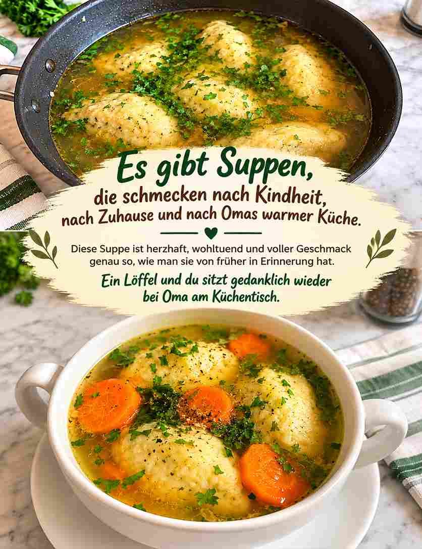 Omas Grießnockerlsuppe – wie früher ❤️
