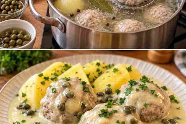 # Königsberger Klopse mit cremiger Zitronen-Kapernsoße – echtes Wohlfühlessen 🥔 Königsberger Klopse sind ein echter Klassiker der deutschen Küche. Zarte Hackfleischklößchen werden in einer würzigen Brühe gegart und anschließend mit einer cremigen Zitronen-Kapernsoße serviert. Dazu passen besonders gut Salzkartoffeln oder Kartoffelpüree. ## 🥣 Zutaten für 4 Portionen ### Für die Klopse: * 250 g Rinderhackfleisch * 250 g Schweinehackfleisch * 1 altbackenes Brötchen * ca. 100 ml Milch oder Wasser zum Einweichen * 1 große Zwiebel * 2 Eier * 2 EL Semmelbrösel, bei Bedarf * Salz * schwarzer Pfeffer * etwas Sardellenpaste, optional ### Für die Brühe: * 1 Liter Fleischbrühe * 1 große Zwiebel * 1 Lorbeerblatt * 3 Pfefferkörner * 3 Knoblauchzehen * etwas Salz ### Für die Soße: * 3 EL Butter * 2 EL Mehl * ca. 375 ml von der heißen Klopse-Brühe * etwas Sahne * 2–3 EL Kapern * Zitronensaft nach Geschmack * etwas Zucker * Salz * schwarzer Pfeffer ## 👩‍🍳 Zubereitung ### 1. Klopse vorbereiten Das altbackene Brötchen in Milch oder Wasser einweichen und anschließend gut ausdrücken. Die Zwiebel fein hacken. Rinderhackfleisch, Schweinehackfleisch, Brötchen, Zwiebel und Eier in eine Schüssel geben. Mit Salz und Pfeffer würzen und nach Wunsch etwas Sardellenpaste hinzufügen. Alles gründlich vermengen. Falls die Masse zu weich ist, etwas Semmelbrösel dazugeben. Aus der Masse gleichmäßige Klopse formen. ### 2. Klopse garen Die Fleischbrühe in einen großen Topf geben. Zwiebel, Lorbeerblatt, Pfefferkörner, Knoblauch und etwas Salz hinzufügen und die Brühe erhitzen. Die Klopse vorsichtig in die heiße Brühe geben und bei niedriger Hitze etwa 18–20 Minuten gar ziehen lassen. Die Brühe sollte dabei nicht stark sprudelnd kochen. Anschließend die Klopse herausnehmen und warm halten. Etwa 375 ml der Brühe für die Soße aufbewahren. ### 3. Cremige Zitronen-Kapernsoße zubereiten Die Butter in einem Topf schmelzen. Das Mehl einrühren und kurz anschwitzen. Unter ständigem Rühren nach und nach etwa 375 ml der heißen Klopse-Brühe hinzufügen, bis eine glatte, leicht cremige Soße entsteht. Nun etwas Sahne und die Kapern dazugeben. Mit Zitronensaft, einer kleinen Menge Zucker, Salz und schwarzem Pfeffer abschmecken. Die Soße sollte eine angenehm cremige, leicht säuerlich-süße Note bekommen. ### 4. Ei vorsichtig einarbeiten Falls eine besonders klassische, cremige Soße gewünscht ist, ein Eigelb mit 4–5 EL der heißen Soße verrühren. Diese Mischung anschließend zurück in den Topf geben und gut verrühren. Die Soße jetzt nicht mehr stark aufkochen lassen, damit das Eigelb nicht gerinnt. ### 5. Servieren Die Klopse zurück in die Soße geben und noch einige Minuten bei niedriger Hitze ziehen lassen. Mit frisch gehackter Petersilie bestreuen und heiß servieren. 🥔 Besonders lecker schmecken Königsberger Klopse mit Salzkartoffeln oder cremigem Kartoffelpüree. **Guten Appetit! ❤️**