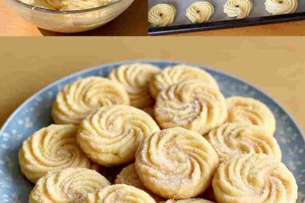 # Butterplätzchen – nur 3 Zutaten und die Keksdose ist voll! 🍪 Diese zarten Butterplätzchen sind einfach, schnell und wunderbar mürbe. Du brauchst nur drei Grundzutaten und kannst im Handumdrehen leckere Kekse für die ganze Familie backen. Perfekt zum Kaffee oder für die Weihnachtszeit! ## 📝 Zutaten - 225 g weiche Butter - 120 g Puderzucker - 250 g Weizenmehl (Type 405) **Optional:** - 1 TL Vanilleextrakt - 1 Prise Salz ## 👩‍🍳 Zubereitung 1. **Butter und Zucker verrühren:** Die weiche Butter mit dem Puderzucker cremig schlagen. Nach Wunsch Vanilleextrakt und eine Prise Salz hinzufügen. 2. **Mehl einarbeiten:** Das Mehl nach und nach dazugeben und alles zu einem glatten Teig verkneten. 3. **Plätzchen formen:** Aus dem Teig kleine Kugeln formen, auf ein mit Backpapier belegtes Backblech legen und leicht flach drücken. 4. **Backen:** Im vorgeheizten Backofen bei **175 °C Ober-/Unterhitze** etwa **10–12 Minuten** backen, bis die Ränder leicht goldgelb sind. 5. **Abkühlen lassen:** Die Plätzchen kurz auf dem Backblech ruhen lassen und anschließend vollständig auf einem Kuchengitter auskühlen lassen. ## ❤️ Tipp Die Butterplätzchen schmecken pur köstlich. Wer möchte, kann sie nach dem Abkühlen mit etwas Puderzucker bestäuben oder zur Hälfte in geschmolzene Schokolade tauchen. **Guten Appetit und viel Freude beim Backen!** 🍪....image and article sa hisab sa ak prompt do jis sa dola ai sa video bnwa sku procedure smat with german language voice over. chalo ab axhi se prompt do. voice over ma old man skun sa bola not in hurry.. 10 sec ki video only bnwani ak he prompt dena jina procedure and voice over in german language b ho... asi prompt dena like ak old male is recipe ko describe kra. sath sath text b chla video ma.. video ka last tk title and nicha centre ma likha ho Rezeptdetails in der Bildunterschrift. text k pecha black background dal dena