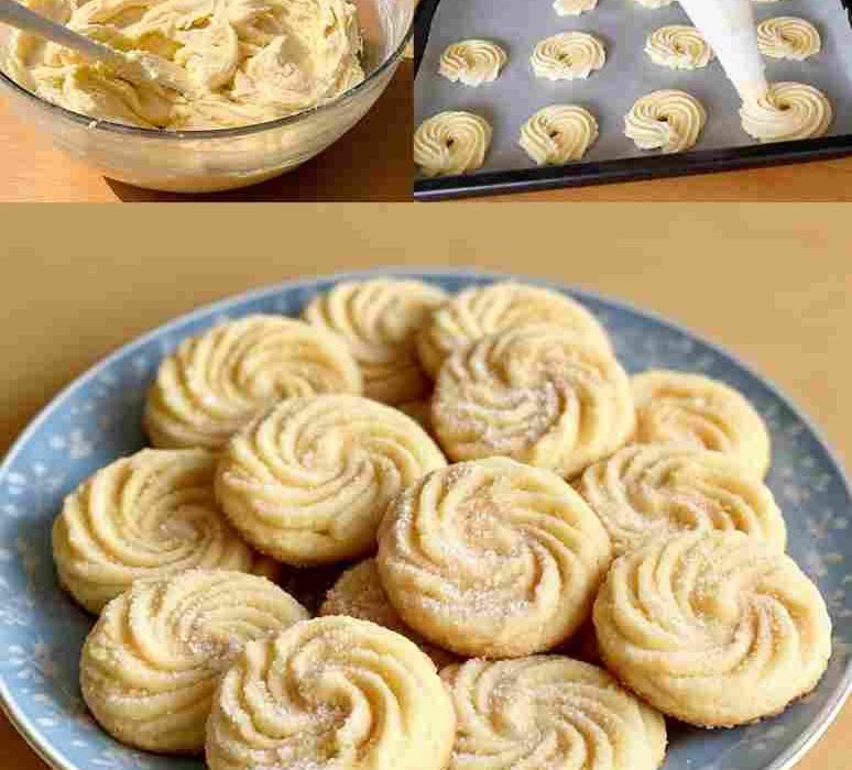 # Butterplätzchen – nur 3 Zutaten und die Keksdose ist voll! 🍪 Diese zarten Butterplätzchen sind einfach, schnell und wunderbar mürbe. Du brauchst nur drei Grundzutaten und kannst im Handumdrehen leckere Kekse für die ganze Familie backen. Perfekt zum Kaffee oder für die Weihnachtszeit! ## 📝 Zutaten - 225 g weiche Butter - 120 g Puderzucker - 250 g Weizenmehl (Type 405) **Optional:** - 1 TL Vanilleextrakt - 1 Prise Salz ## 👩‍🍳 Zubereitung 1. **Butter und Zucker verrühren:** Die weiche Butter mit dem Puderzucker cremig schlagen. Nach Wunsch Vanilleextrakt und eine Prise Salz hinzufügen. 2. **Mehl einarbeiten:** Das Mehl nach und nach dazugeben und alles zu einem glatten Teig verkneten. 3. **Plätzchen formen:** Aus dem Teig kleine Kugeln formen, auf ein mit Backpapier belegtes Backblech legen und leicht flach drücken. 4. **Backen:** Im vorgeheizten Backofen bei **175 °C Ober-/Unterhitze** etwa **10–12 Minuten** backen, bis die Ränder leicht goldgelb sind. 5. **Abkühlen lassen:** Die Plätzchen kurz auf dem Backblech ruhen lassen und anschließend vollständig auf einem Kuchengitter auskühlen lassen. ## ❤️ Tipp Die Butterplätzchen schmecken pur köstlich. Wer möchte, kann sie nach dem Abkühlen mit etwas Puderzucker bestäuben oder zur Hälfte in geschmolzene Schokolade tauchen. **Guten Appetit und viel Freude beim Backen!** 🍪....image and article sa hisab sa ak prompt do jis sa dola ai sa video bnwa sku procedure smat with german language voice over. chalo ab axhi se prompt do. voice over ma old man skun sa bola not in hurry.. 10 sec ki video only bnwani ak he prompt dena jina procedure and voice over in german language b ho... asi prompt dena like ak old male is recipe ko describe kra. sath sath text b chla video ma.. video ka last tk title and nicha centre ma likha ho Rezeptdetails in der Bildunterschrift. text k pecha black background dal dena