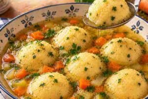 Omas klassische Grießklößchensuppe – zart, locker und wie früher 🤎
