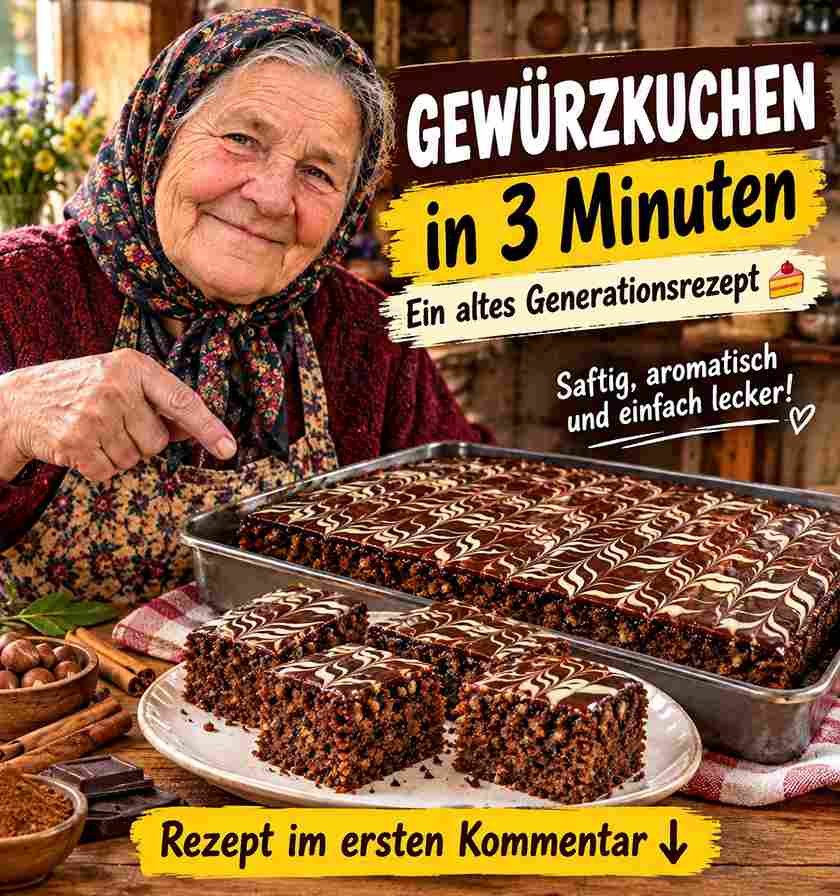 Gewürzkuchen in 3 Minuten – ein altes Generationsrezept 🍰✨