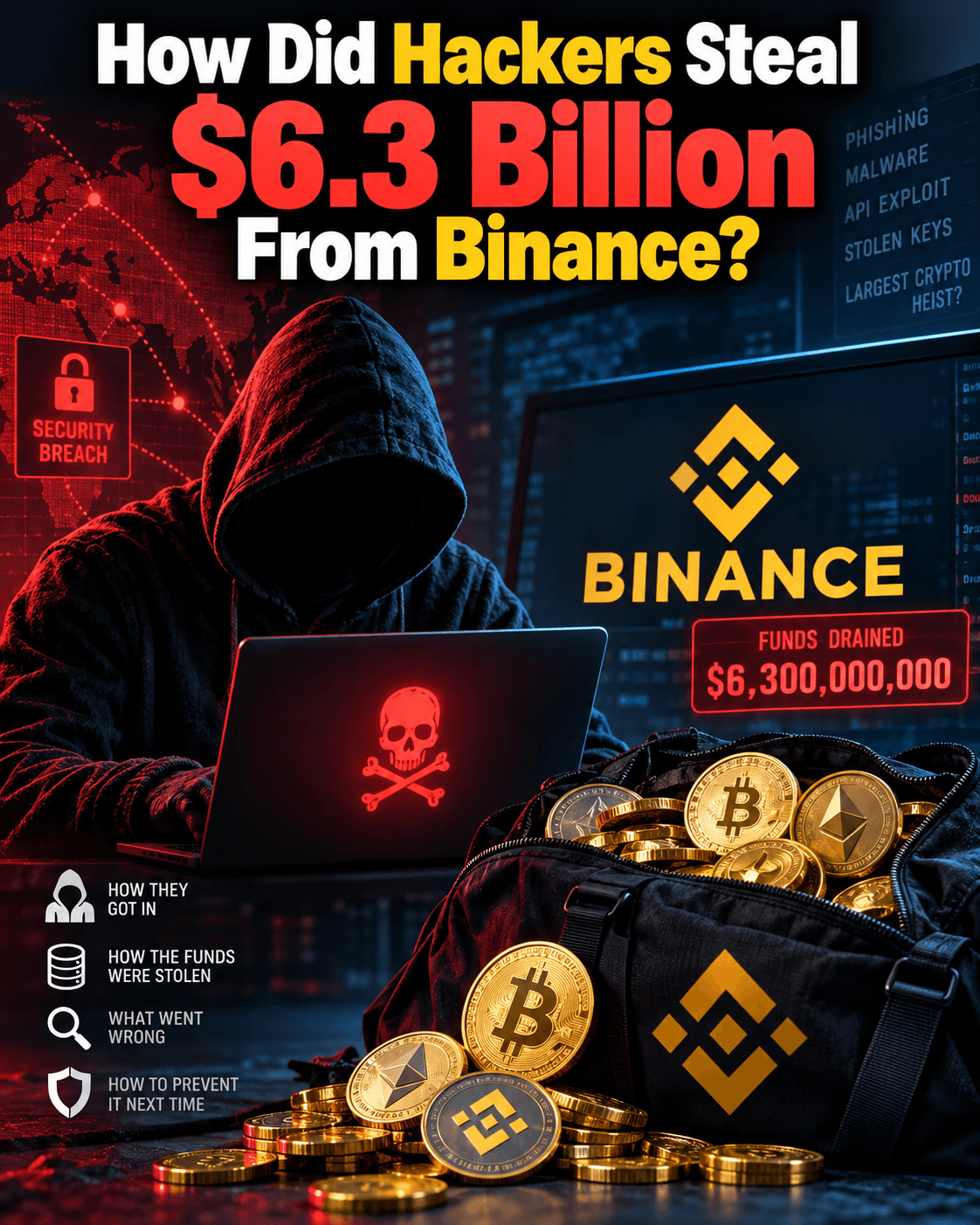 Binance $6.3 Billion Hack 2026 – Cryptocurrency Cyberattack and TraderTraitor Hackers Explained.